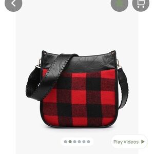 Jen & Co Plaid Red and Black Women's Bag
